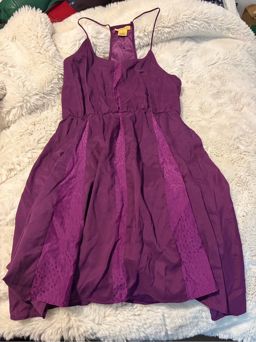 Hawks size Small Purple Spaghetti-Strap Party Dress